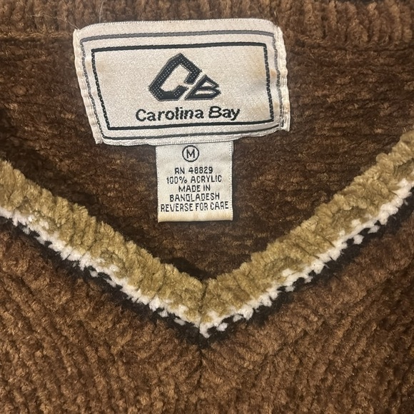 Carolina bay vintage brown sweater size medium - Picture 8 of 10